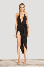 Cargar imagen en el visor de la galería, Vestido ceñido Midi escote en V, coctel, formal, casual/ Fitted V Neck Midi Dress, cocktail, formal, casual
