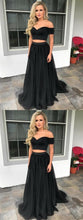Cargar imagen en el visor de la galería, Vestido 2 piezas Princesa off shoulders/ Graduación/ Boda / Noche /Fiesta / 2 Pieces evening Prom wedding Dress off shoulders