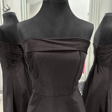 Cargar imagen en el visor de la galería, Vestido midi strapless línea A escote recto

