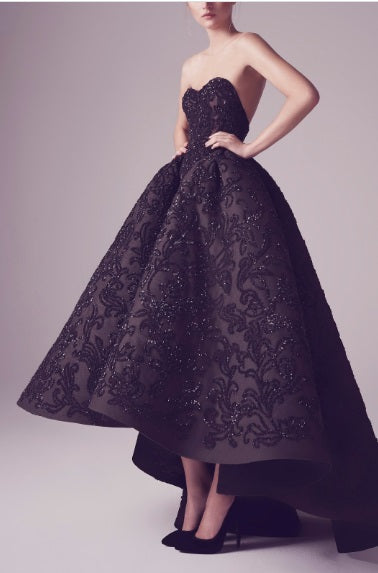 Vestido Princesa cola de pato, Strappless / Graduación/ Noche / Strapless High Low Princess Prom dress/ Evening