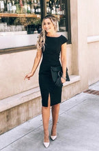 Cargar imagen en el visor de la galería, Vestido ceñido Midi, coctel, formal, casual/Fitted Midi Dress, cocktail, formal, casual
