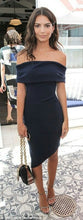 Cargar imagen en el visor de la galería, Vestido ceñido off shoulders Midi, coctel, formal, casual/
